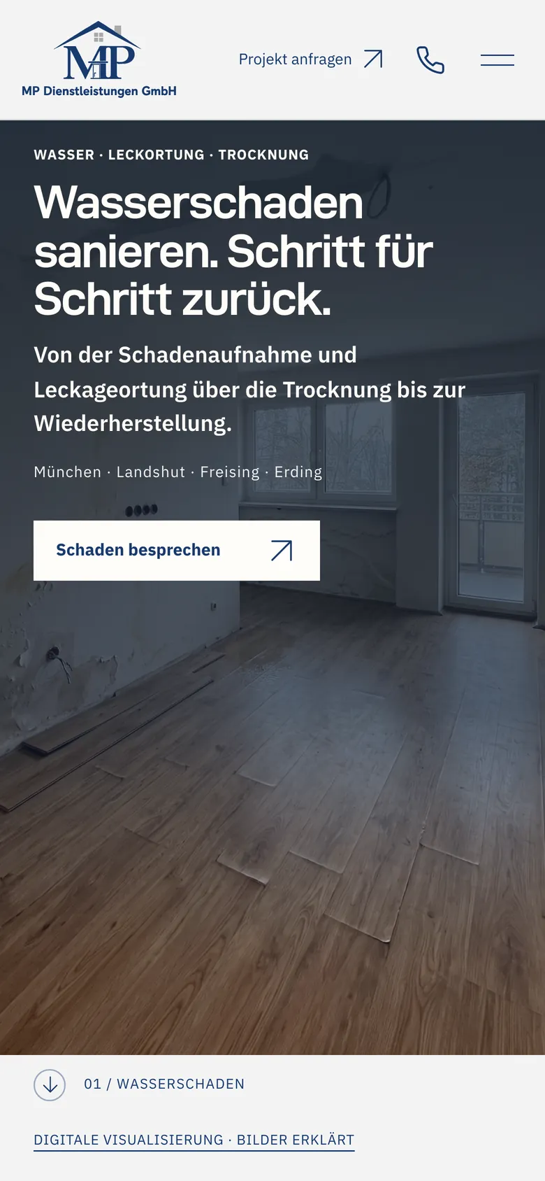 Mobilansicht der MP-Website